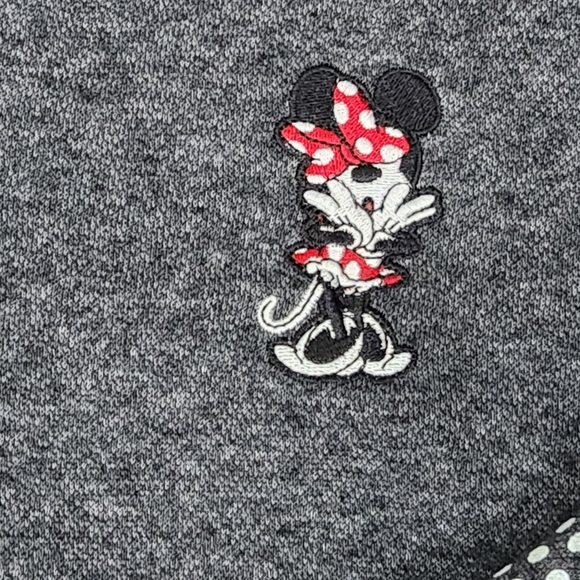 Disney Parks Minnie Mouse Fleece Jacket Size L Fleece Gray vacay - Picture 3 of 10